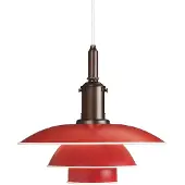 Louis Poulsen Suspension , PH 3 1/2-3, dimmable, Rouge, Salon / séjour, Métal, Design