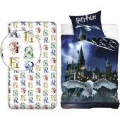 Harry Potter Ensemble de literie : couette et drap-housse