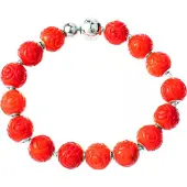 Thomas Sabo Kt14787010l17 Bracelet Rouge Femme
