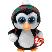 TY - Peluches - Beanie Boos - Christmas Cheer Penguin - 15cm