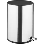 Gastronoble Poubelle ronde Jantex en acier inoxydable brossé 6 L