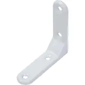 Alberts Équerre renforcée galva plastifiée blanche 75x75x20