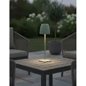 Lyora Lampe de table rechargeable Colt 38cm vert olive