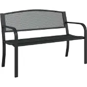 vidaXL Banc de jardin 119 cm noir acier