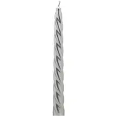 C&T Bougie Spirale Set4 Argent D2.2xh23cm