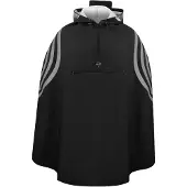 Korntex KXRNP | Rain Poncho Rotterdam reflective Stripe - Couleur : Black - Taille : L