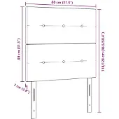 vidaXL Tête de lit rose 80 cm en velours