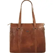 Spikes & Sparrow Cuir sac à épaule bandoulière sac à épaule pour ordinateur portable Bronco Shoulderbag Brandy brun