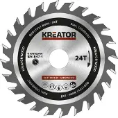 Kreator Lame de scie circulaire Ø 89 x15 x 1,8 mm 24 dents pour bois tendre et dur Scie à onglet - Lame de scie de marque puissante