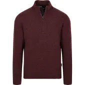 Barbour Holden Pull-over Demi-Zip Laine Bordeaux