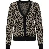 ONLY Cardigan 'ONLleo' beige chiné / noir