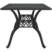 vidaXL Table de jardin noire 150x90x72 cm fonte d'aluminium