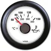 VDO Instrument De Pression D´huile Moteur à Double échelle View Line 50-150 °c 322.8-18.6 Ohm
