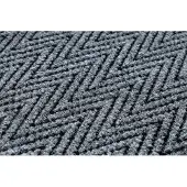 Rugsx Paillasson antidérapant pour les mètres courants 200 cm MAGNUS 2954 Zigzag extérieur, intérieur gris 200x380 cm