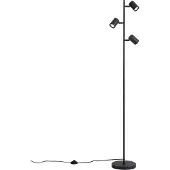 QAZQA Lampadaire moderne noir 3 lumières - Jeana