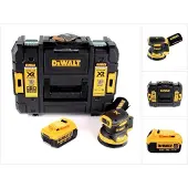 DeWalt DCW 210 NT Ponceuse excentrique sans fil et sans balais 18V 125 mm + 1x Batterie 4,0 Ah + Coffret de transport - sans chargeur