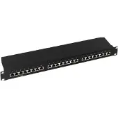 Logilink panneau de brassage Cat.6 EconLine, 24 Ports, noir