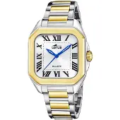 Lotus Montre Square White & Gold