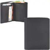 Esquire Cuir porte-monnaie Slim Wallet High Black noir