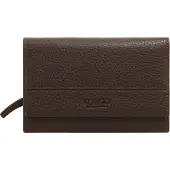 Mano Cuir porte-monnaie Don Tommas Ladies Zip Wallet Brown marron foncé