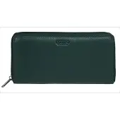 Mano Cuir porte-monnaie Donna Giulia Continental Wallet Petrol bleu pétrole
