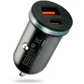 EverActive Car charger CC-30Q USB+ USB-C QC 3.0 PD 35W