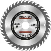 Kreator Lame de scie circulaire Ø 130 x 20 x 2 mm 40 dents lame de scie à bois + 4 bagues de réduction