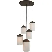 Light & Living Lampe suspendue à 5 lumières Dania Bois noir