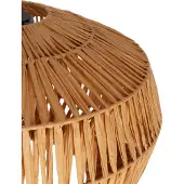 Eglo Suspension Sheldon, luminaire pour table à manger, abat-jour en papier tressé, une ampoule, diamètre 38 cm