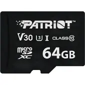 Patriot Carte mémoire microSDXC Patriot VX Series 64 Go V30 Classe 10 UHS-I U3 4K UHD PSF64GVX31MCX