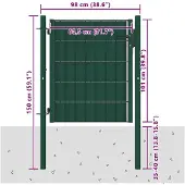 vidaXL Portail De Clôture Pvc Et Acier 100x101 Cm Vert
