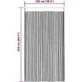 vidaXL Rideaux à fils 2 pcs. Golden 100x250 cm