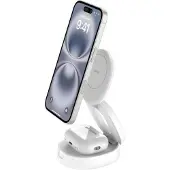 Belkin Chargeur Sans Fil Magnétique 2-en-1 Boostcharge Z-fold Qi2 15 W - Blanc