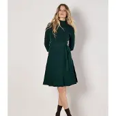 Apricot Robes en maille 'Chevron' vert foncé