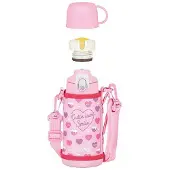 Thermos pour enfants avec deux bouchons - rose 600 ml