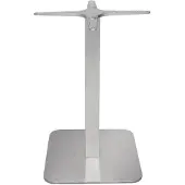 Bolero pied de table carré en acier inoxydable - hauteur 68 cm