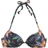 LASCANA Hauts de bikini 'Malia' azur / anthracite / vert clair / orange