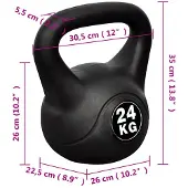 vidaXL Kettlebell haltère à boule