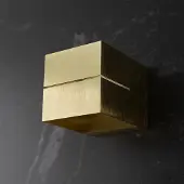 LUSENZ - Applique murale cube 3W G9 or brossé IP20 dimmable