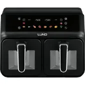 LUND Friteuse À Air Sans Huile, 2200W, 4L + 4L, Noire