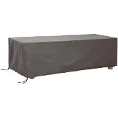 Perel Housse d'extérieur pour table jusqu'à 220 cm, grise, rectangulaire, 225 cm x 105 cm x 75 cm