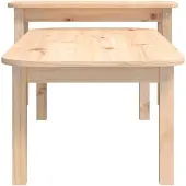 vidaXL Ensemble de 2 tables basses en pin massif