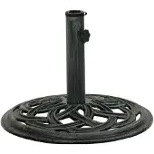 vidaXL Pied de parasol vert 44x44x31 cm Fonte