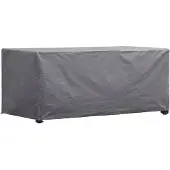 Perel Housse d'extérieur pour table jusqu'à 140 cm, grise, rectangulaire, 145 cm x 105 cm x 75 cm
