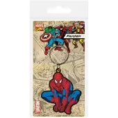 Pyramid Porte Cles Spiderman Accroupi Rubber