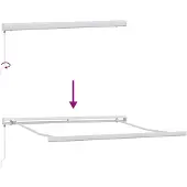 vidaXL Store extensible vert et blanc 300 x 250 cm