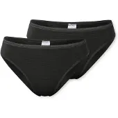 Schiesser Slip gris clair / noir