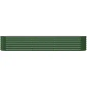 vidaXL Lit surélevé de jardin Acier galvanisé 224x40x36 cm Vert