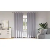 vidaXL Rideaux occultants à œillets, 2 pièces, gris métallisé