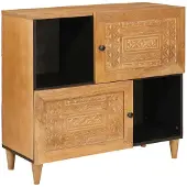 vidaXL Buffet 80 x 33 x 75 cm en bois massif de manguier
